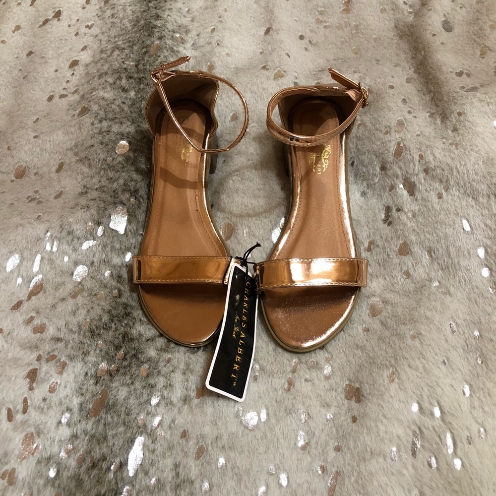 *SOLD* NWT Rose Gold Sandals Size 7